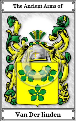 Van Der linden Family Crest Download (JPG) Book Plated - 600 DPI